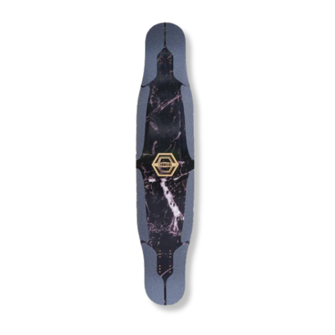 Travelol 46" Black Marble Longboard deck