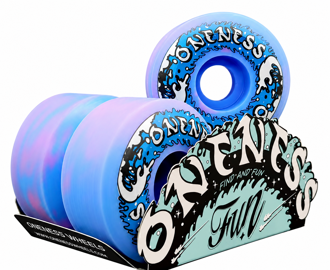 Oneness Wheels FUN Series Vortex Pink Blue 56mm 99A