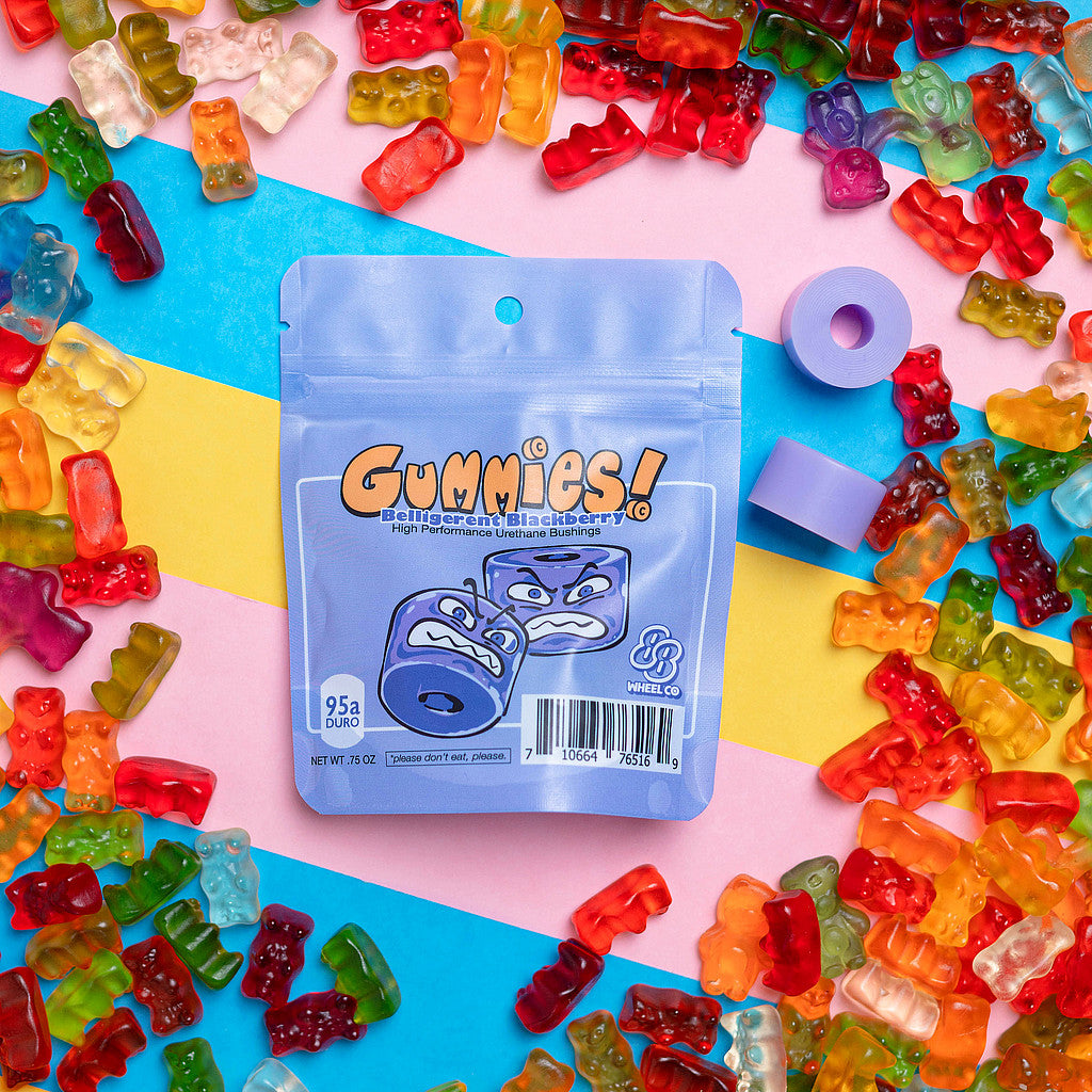 Gummies Double Barrel Longboard Bushings 95A – Belligerent Blackberry (Hard)