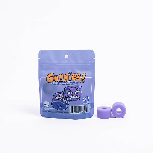 Gummies Double Barrel Longboard Bushings 95A – Belligerent Blackberry (Hard)