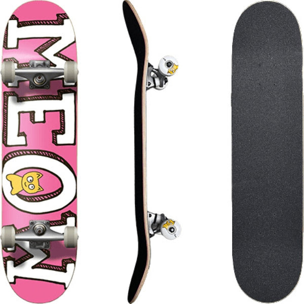 Meow Logo Complete Pink 7.5" Skateboard