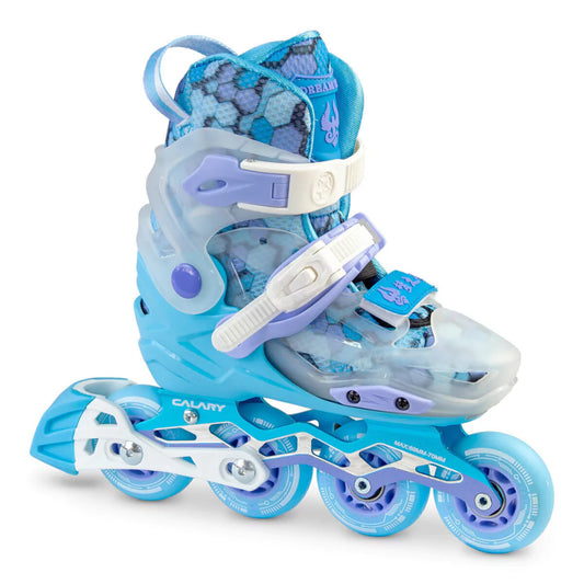 Calary adjustable skates (Clear Blue)