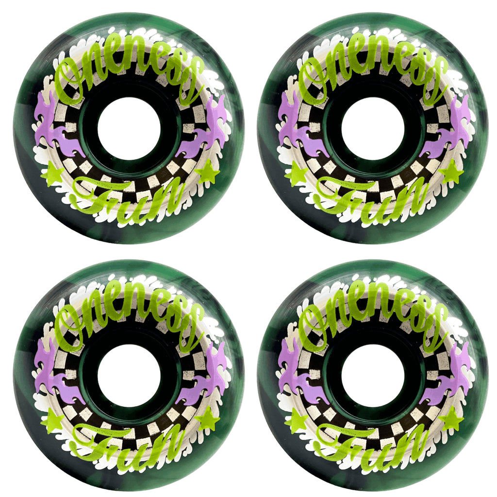 Oneness Wheels FUN Series Vortex Green Black 52mm 104A