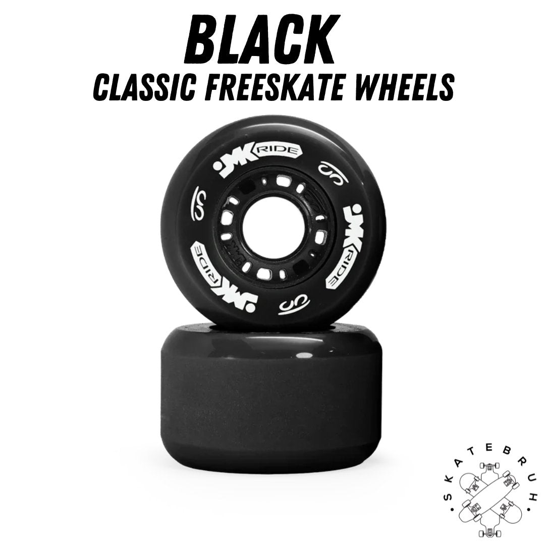 RIGHT JMKRIDE Black Freeskate Wheels (set of 2) - Custom Freeskate Builder - SkatebruhSG