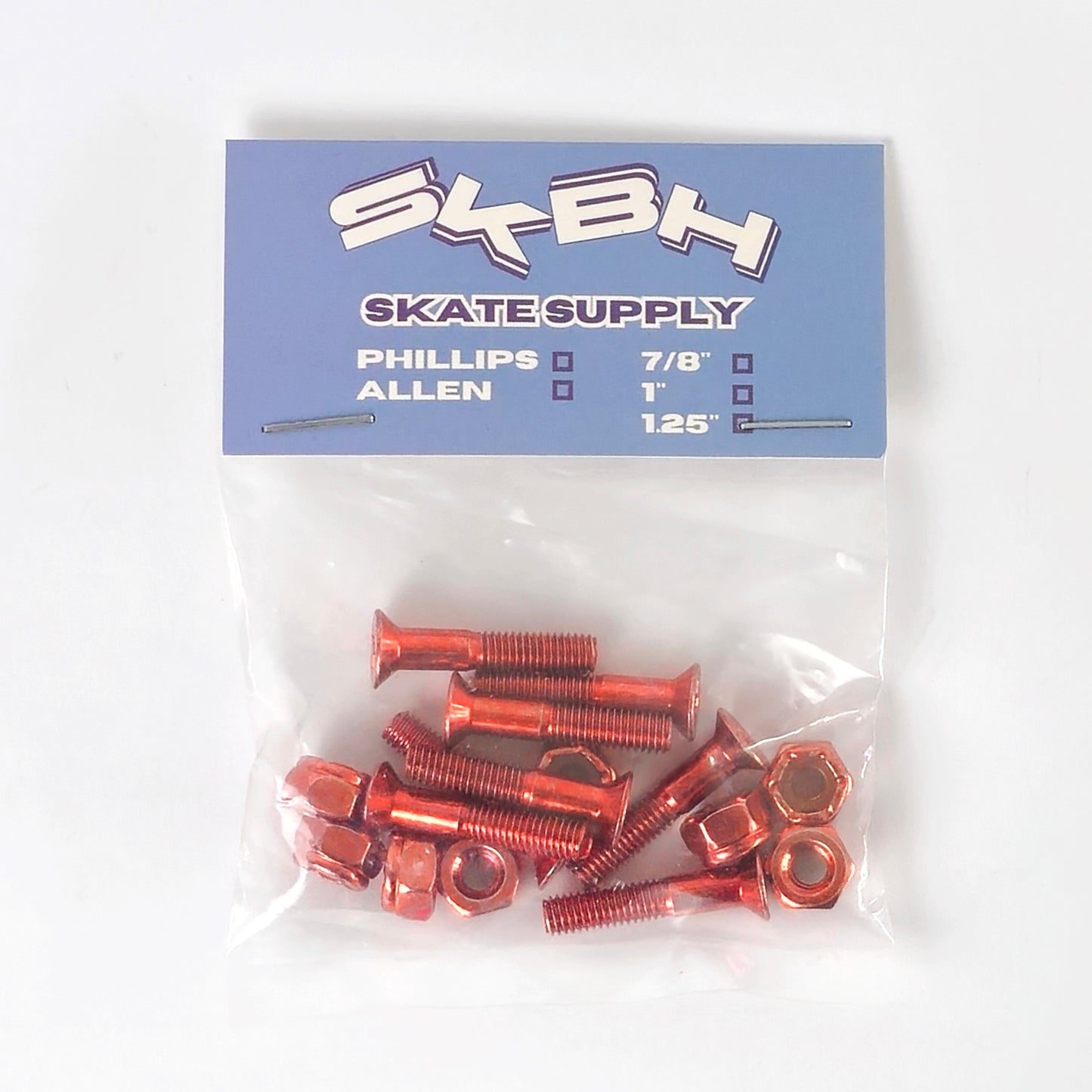 SKBH Anodised red Skateboard Hardware