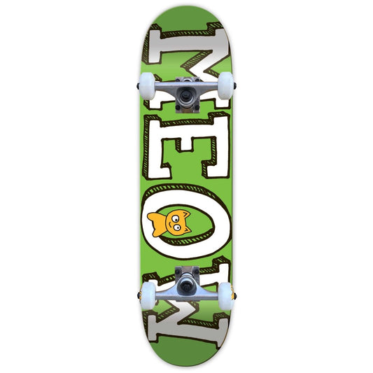 Meow Logo Complete Green 7.75" Skateboard