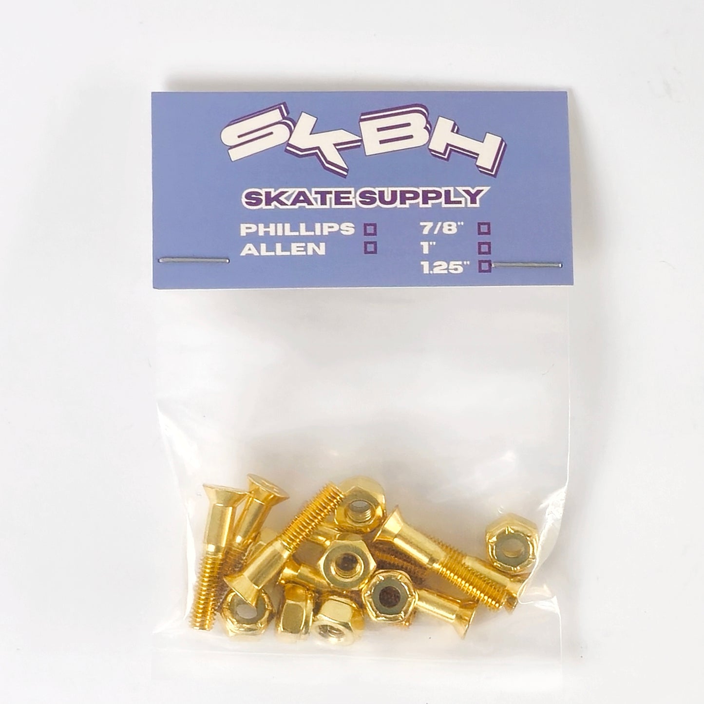 SKBH Anodised Gold Skateboard Hardware