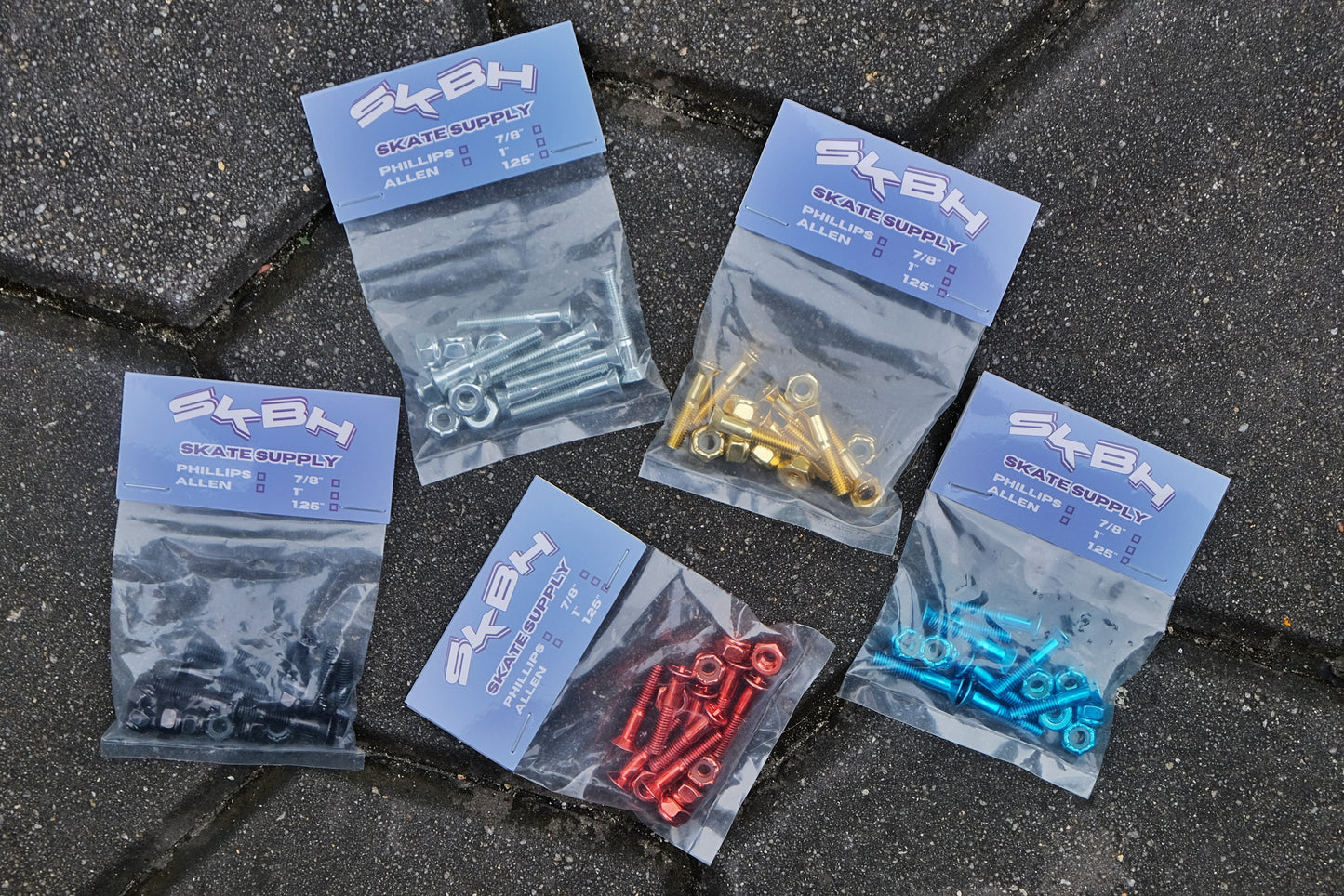 SKBH Anodised Blue Skateboard Hardware