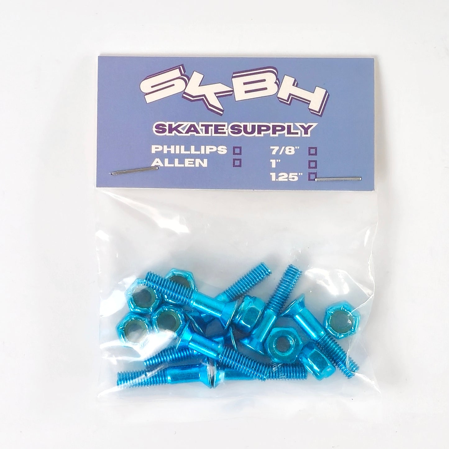 SKBH Anodised Blue Skateboard Hardware