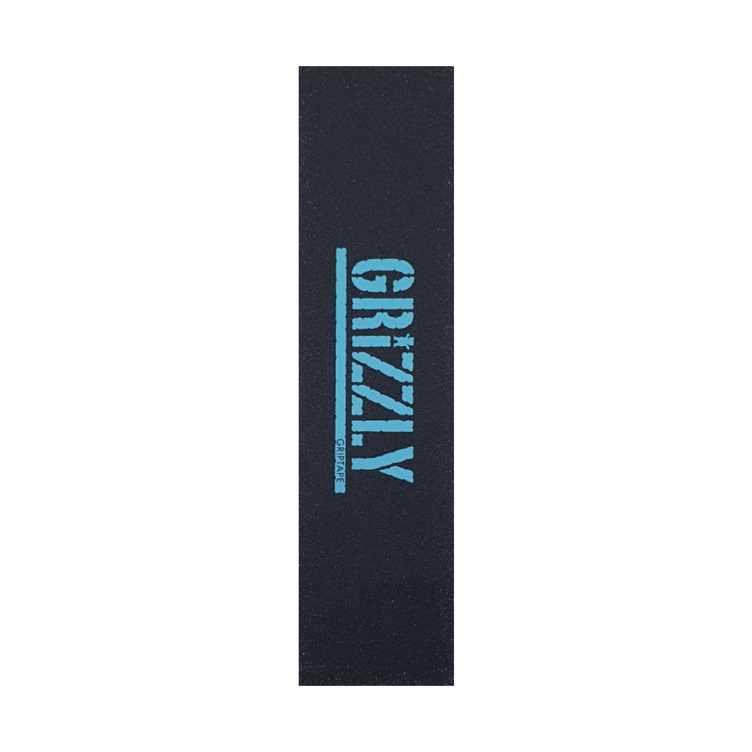 Grizzly Light Blue Stamp Skateboard Griptape