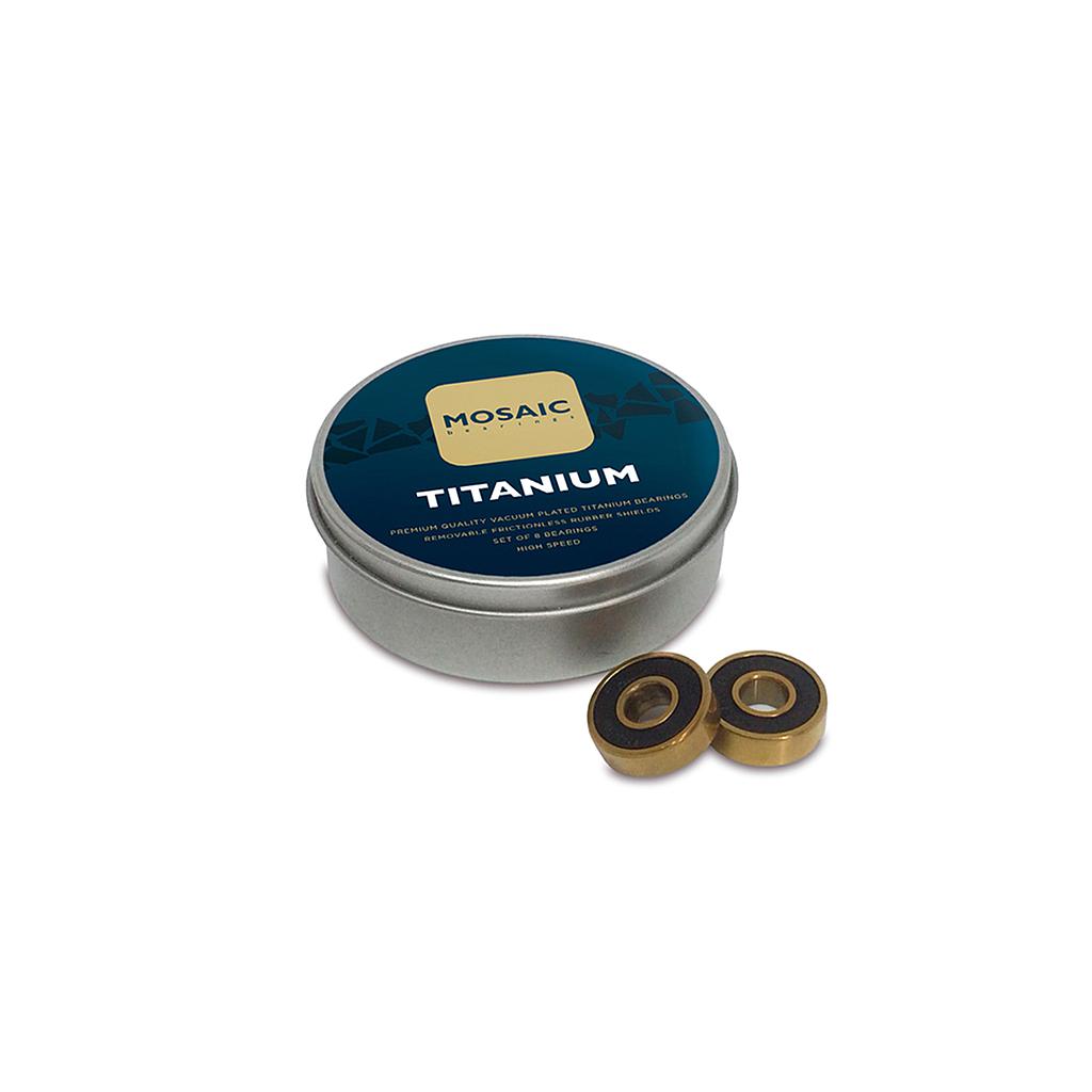 Titanium Gold Black Mosaic Skateboard Bearings