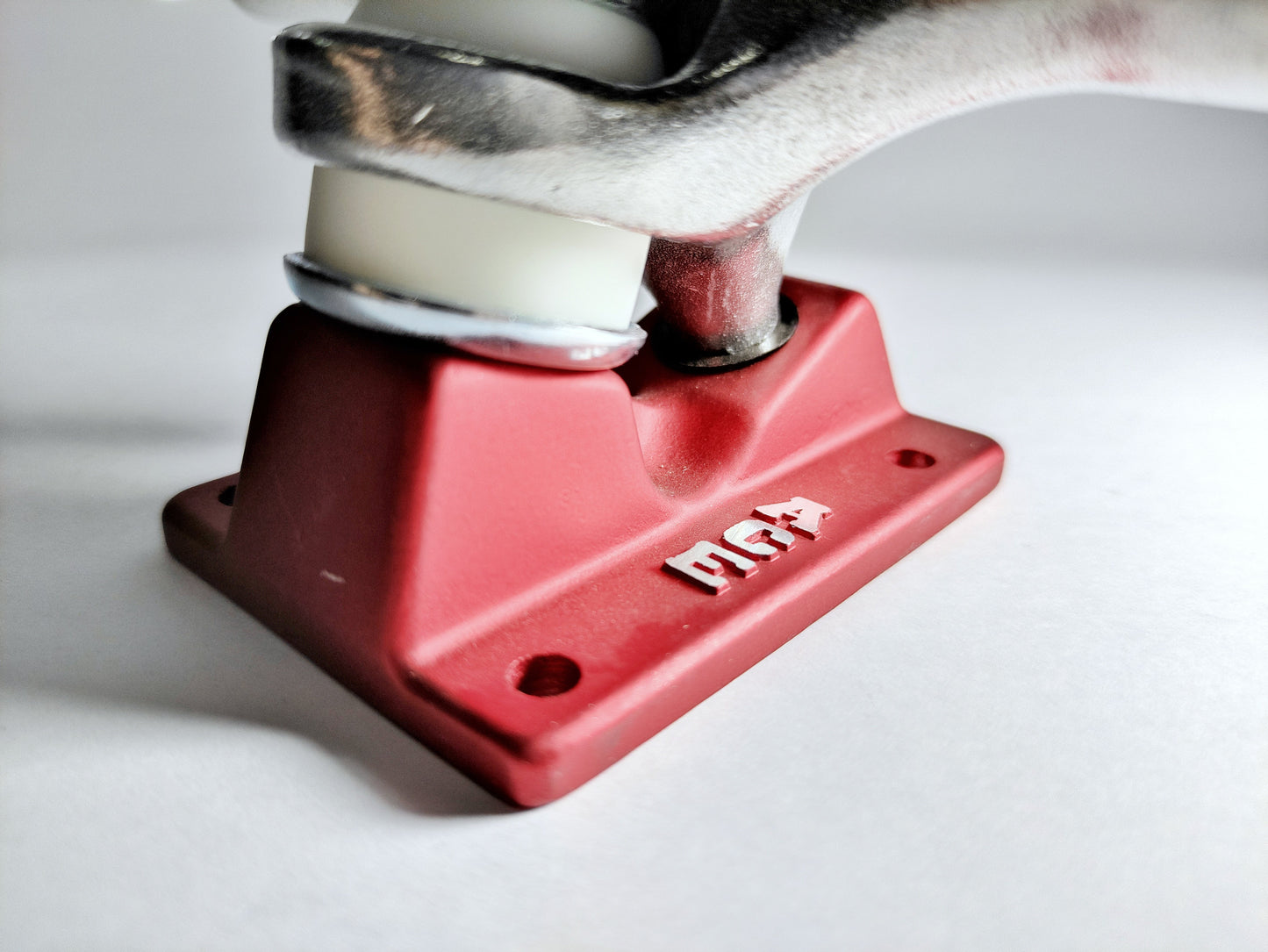 Ace 33 Classic Silver/Red Skateboard trucks - SkatebruhSG Singapore Skateshop