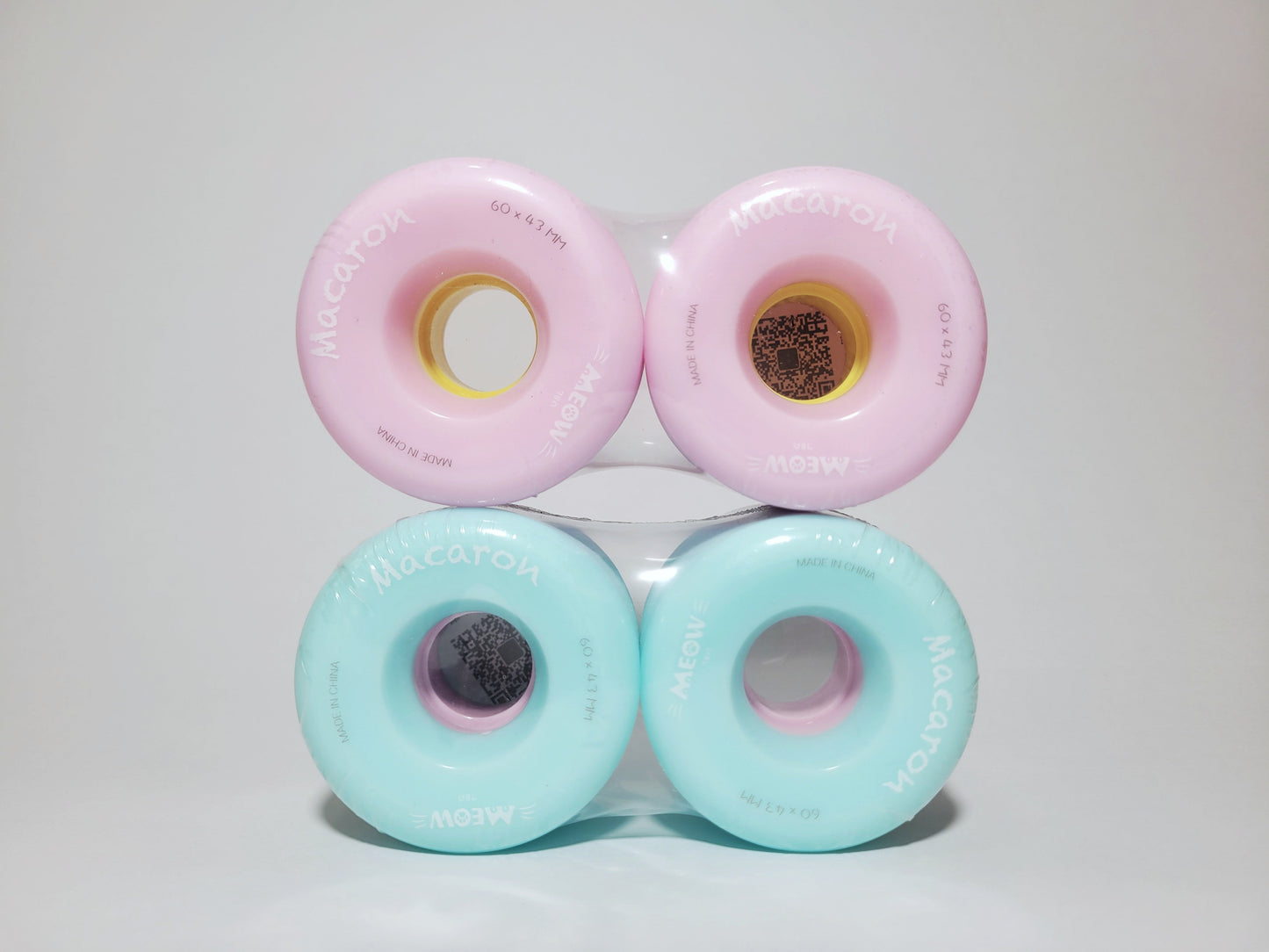 Blue/Pink Rebirth Macaron longboard / cruiser board wheels - SkatebruhSG