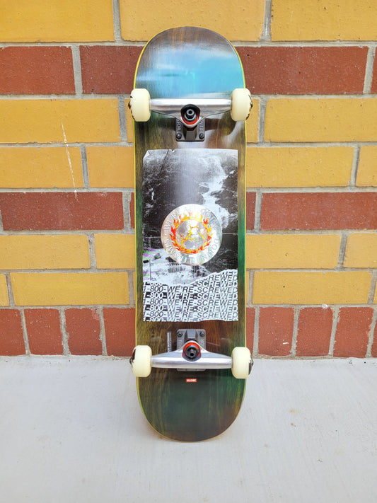 Globe 'In Flames' Holo Flood Skateboard - SkatebruhSG Singapore Skateshop