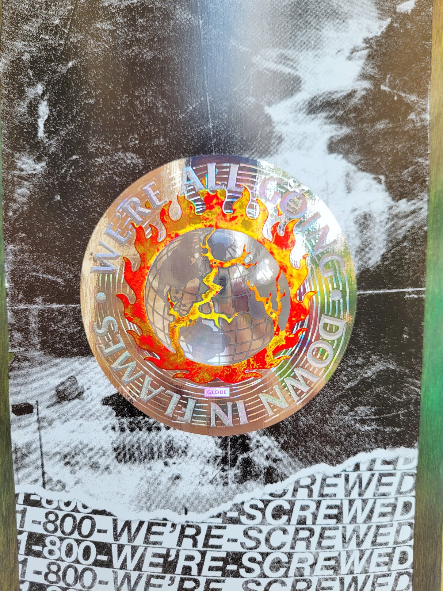 Globe 'In Flames' Holo Flood Skateboard - SkatebruhSG Singapore Skateshop