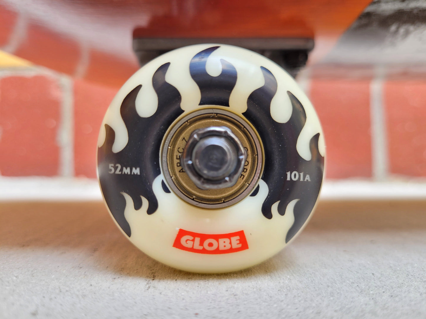 Globe 'In Flames' Holo Quake Skateboard - SkatebruhSG Singapore Skateshop