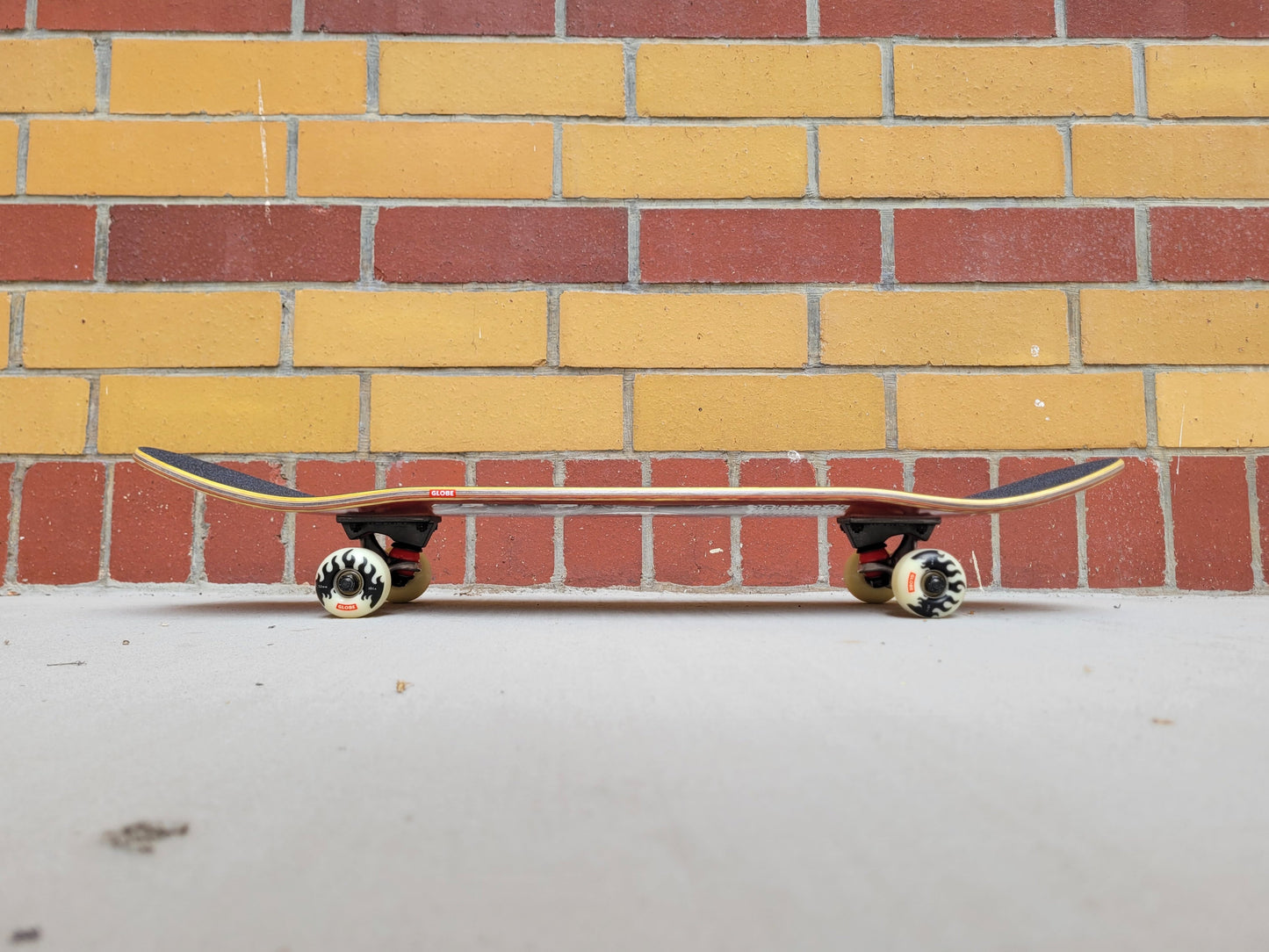 Globe 'In Flames' Holo Quake Skateboard - SkatebruhSG Singapore Skateshop