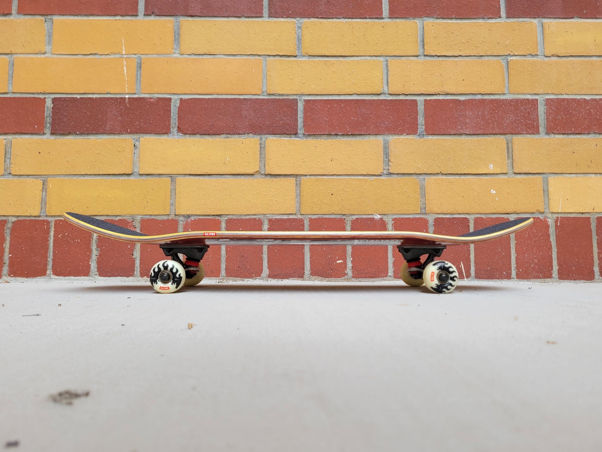 Globe 'In Flames' Holo Quake Skateboard - SkatebruhSG Singapore Skateshop