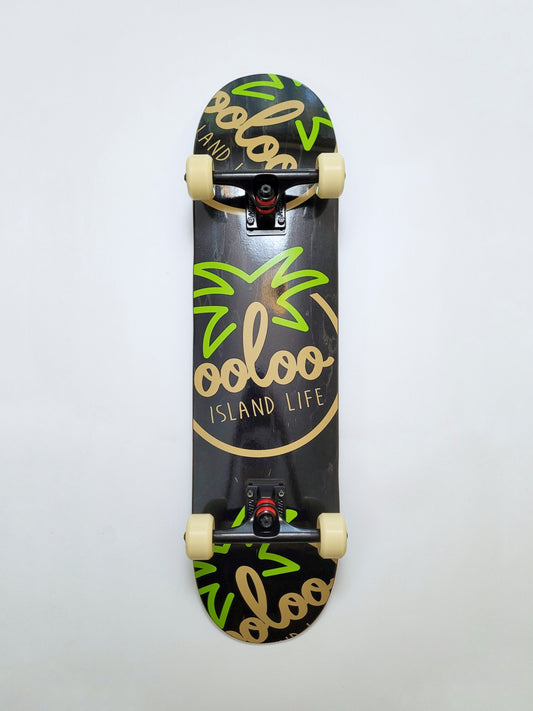 Ooloo black Veneer Skateboard - SkatebruhSG
