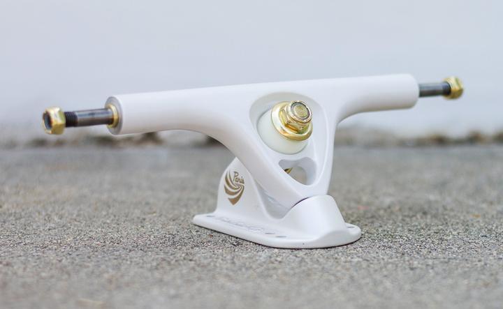 Paris V3 180mm Pearl White 50 degrees Longboard trucks - SkatebruhSG