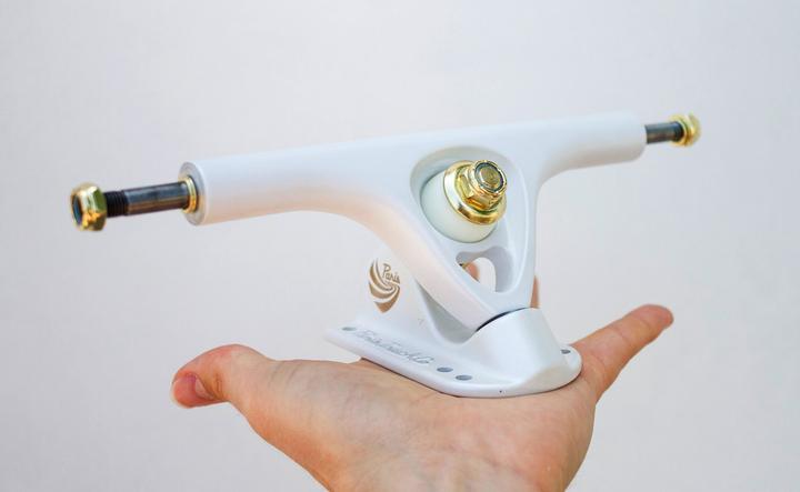 Paris V3 180mm Pearl White 50 degrees Longboard trucks - SkatebruhSG