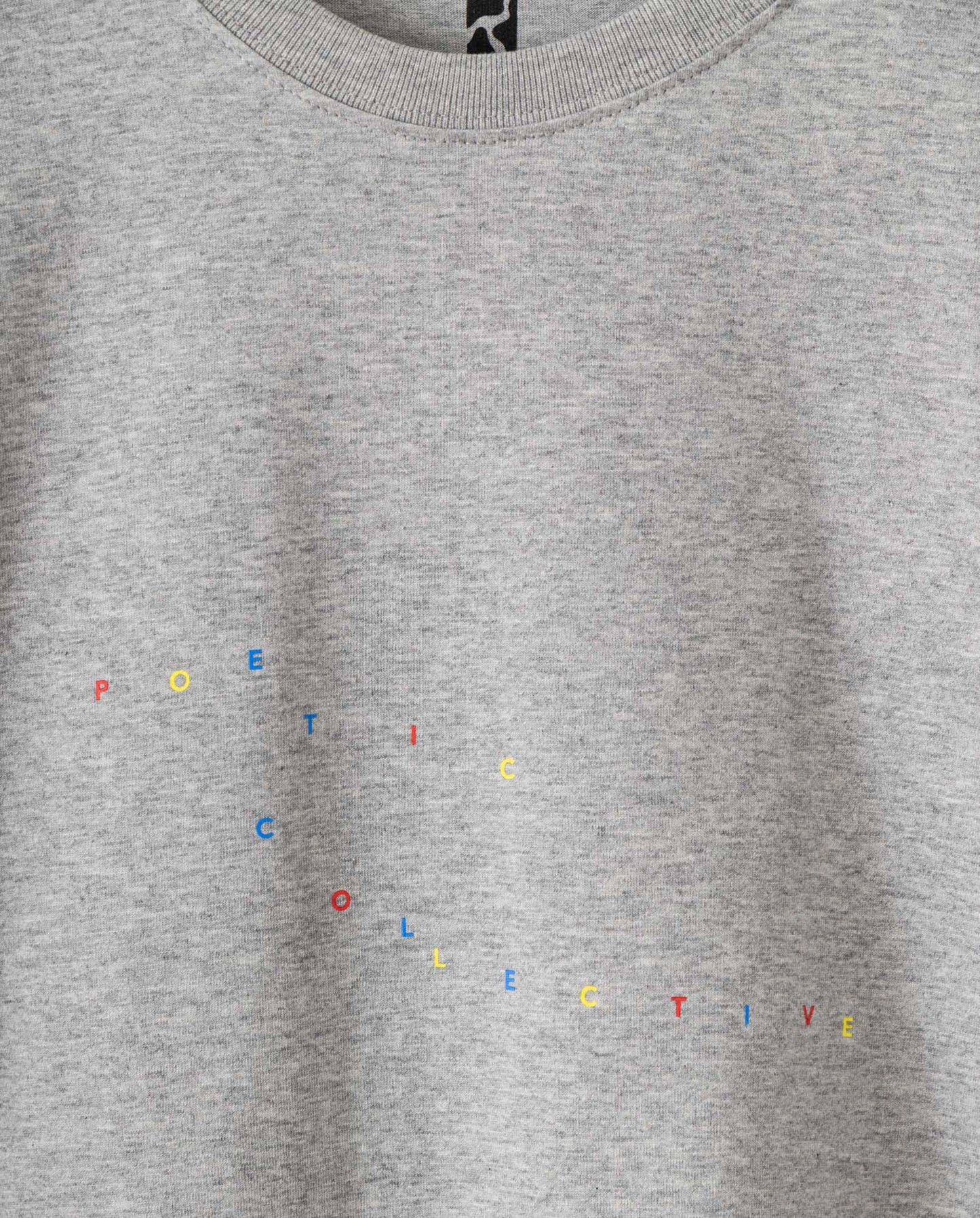 Poetic Collective Color Logo Tee - Heather Grey - SkatebruhSG