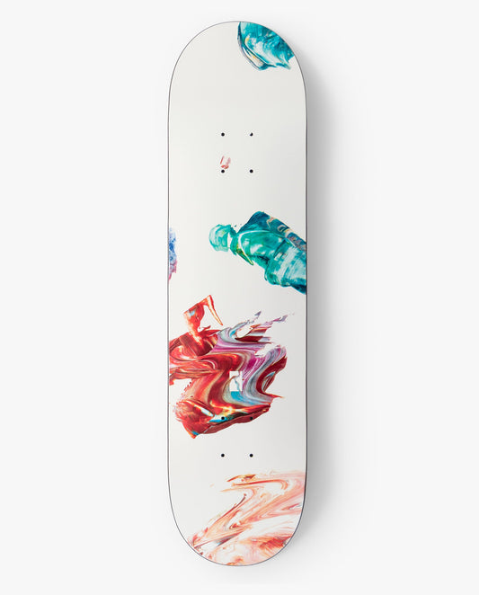 Poetic Palette Red and Green Skateboard Deck - SkatebruhSG