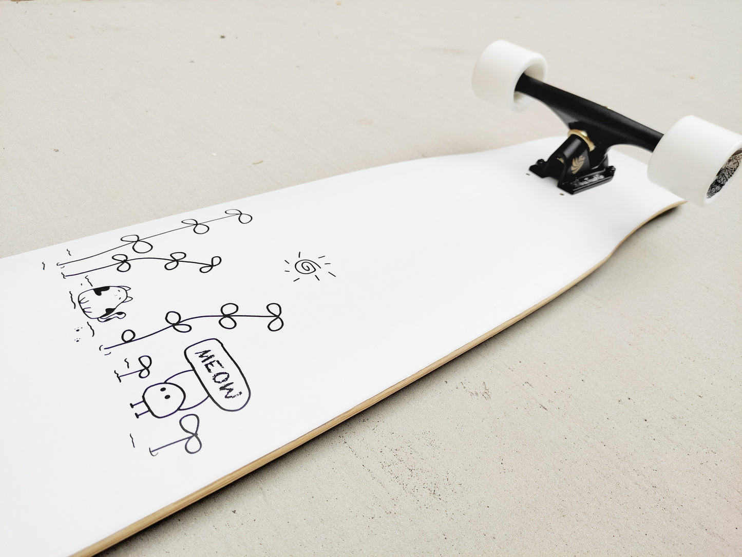 Rebirth 44.5" Candy Series white longboard - SkatebruhSG Singapore Skateshop