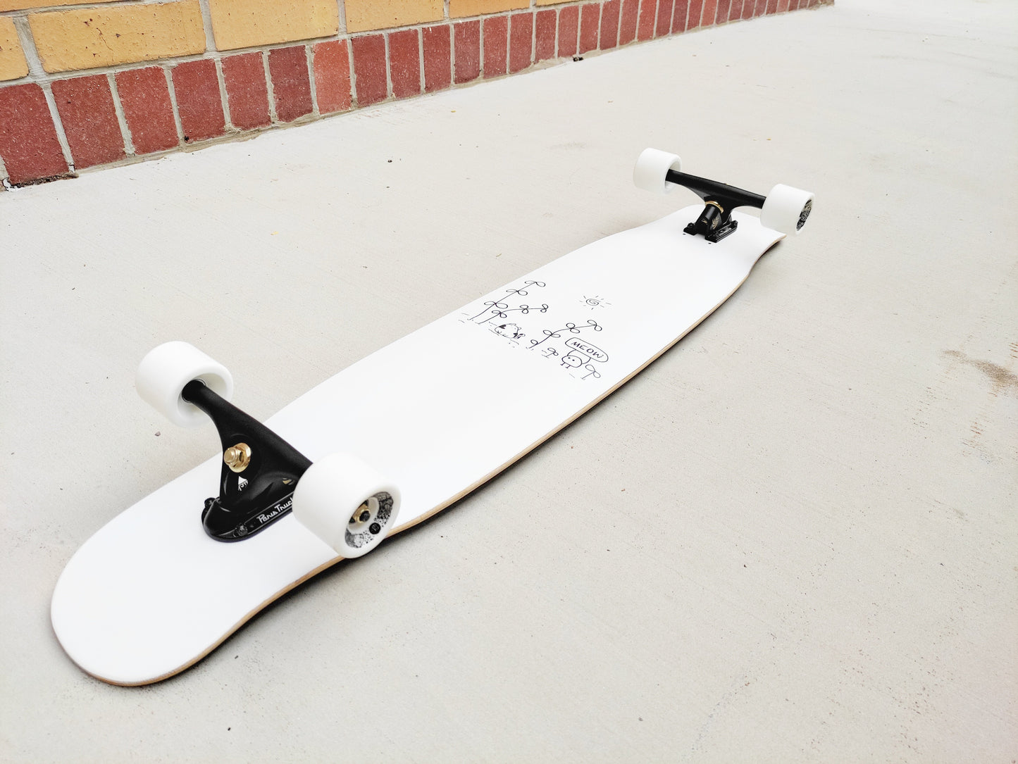 Rebirth 44.5" Candy Series white longboard - SkatebruhSG Singapore Skateshop