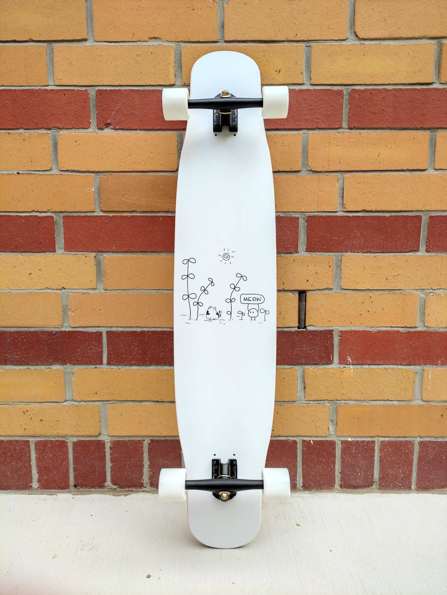 Rebirth 44.5" Candy Series white longboard - SkatebruhSG Singapore Skateshop