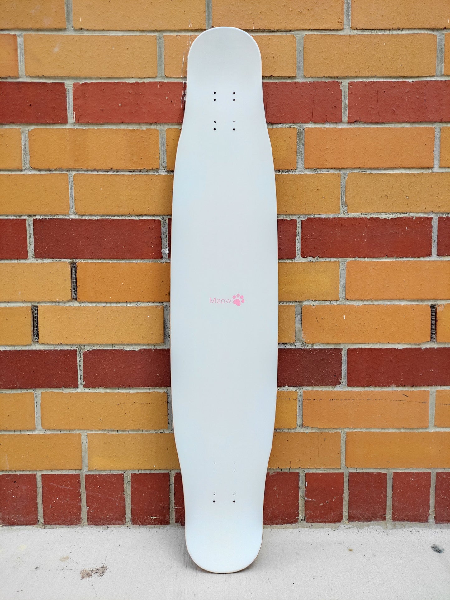 Rebirth 44.5" Candy White Longboard deck - SkatebruhSG Singapore Skateshop