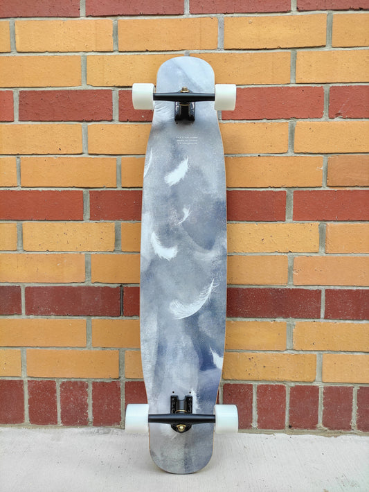 Rebirth 44.5" Feather Series Grey longboard - SkatebruhSG Singapore Skateshop