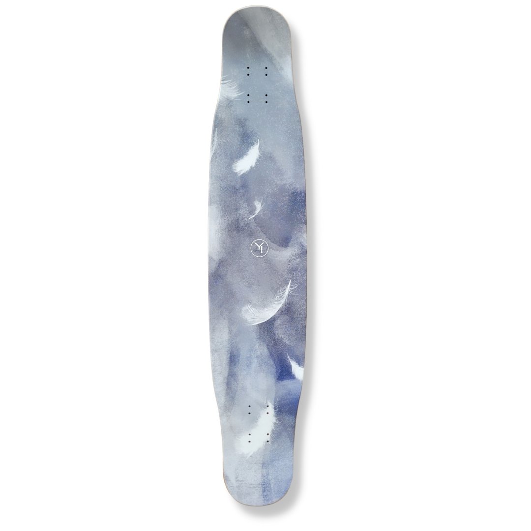 Rebirth 44.5" Feather Series Grey Longboard deck - SkatebruhSG