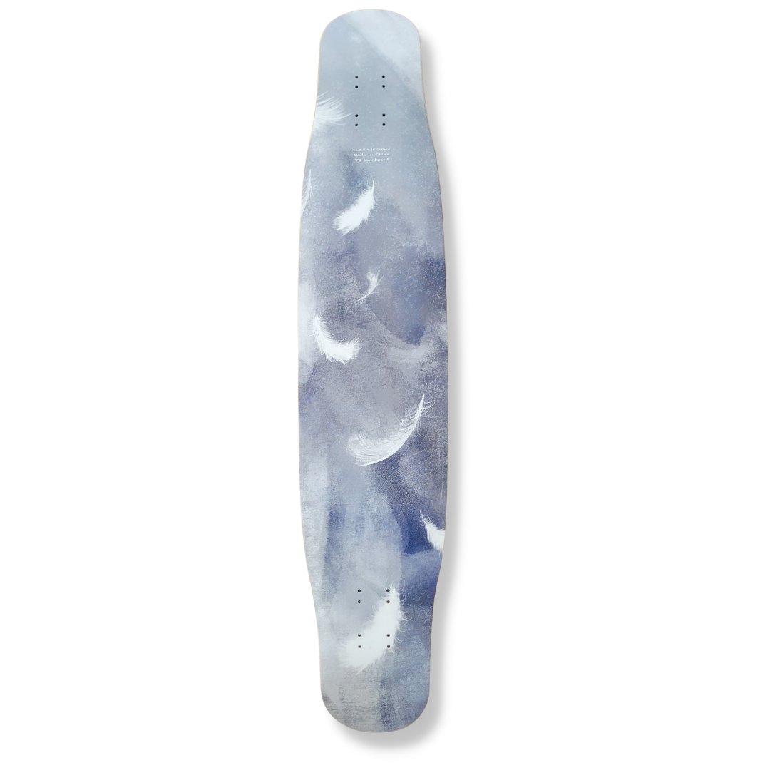 Rebirth 44.5" Feather Series Grey Longboard deck - SkatebruhSG