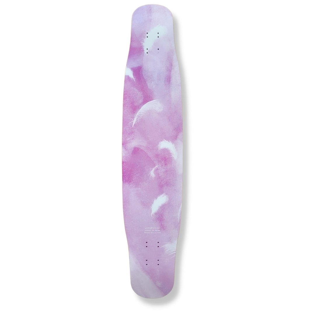 Rebirth 44.5" Feather Series Pink Longboard deck - SkatebruhSG
