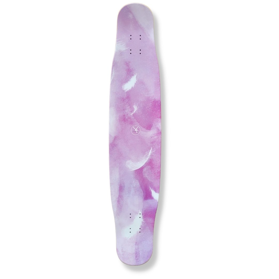 Rebirth 44.5" Feather Series Pink Longboard deck - SkatebruhSG