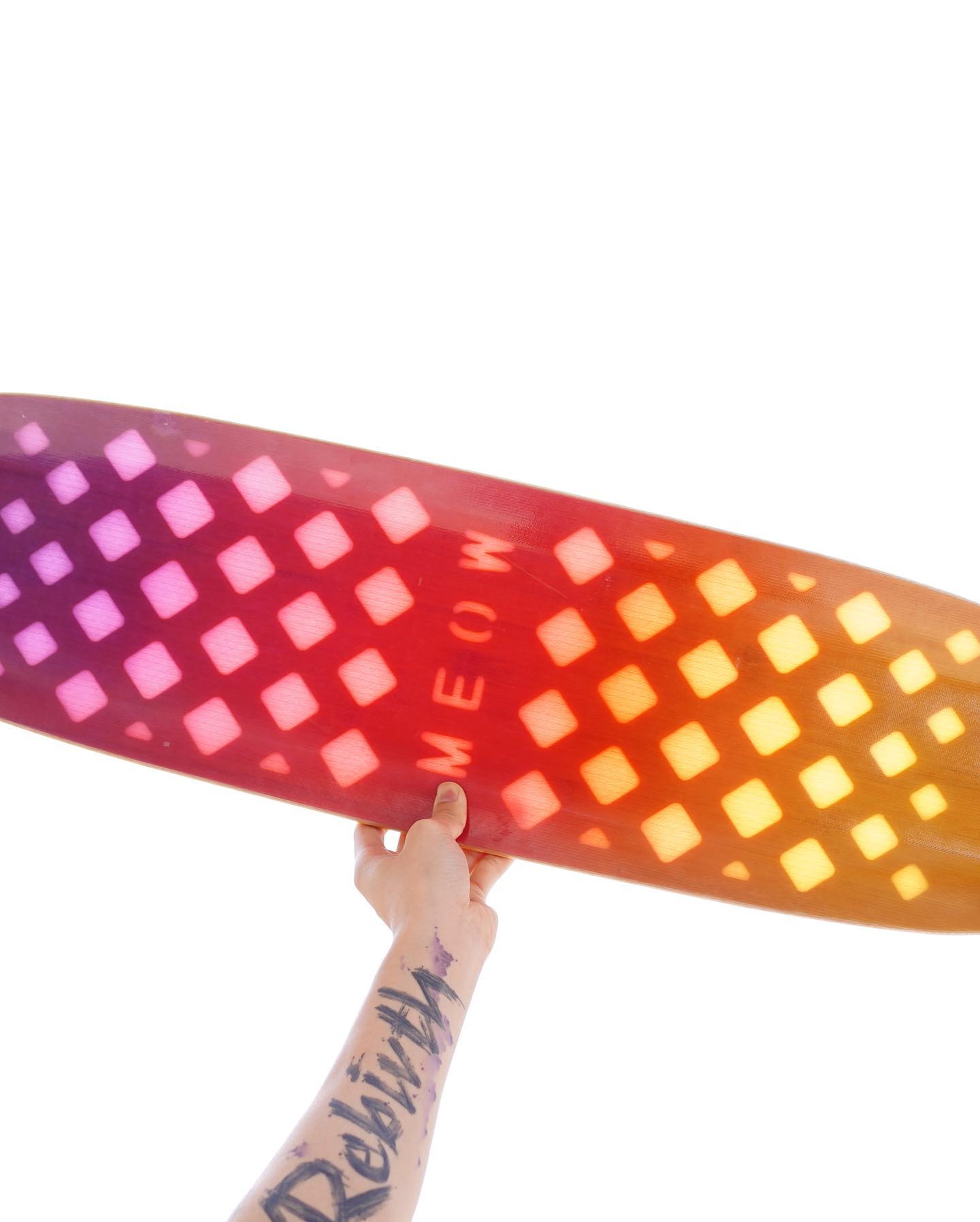 Rebirth 44.5" Hollow Diamond Cut Longboard deck - SkatebruhSG