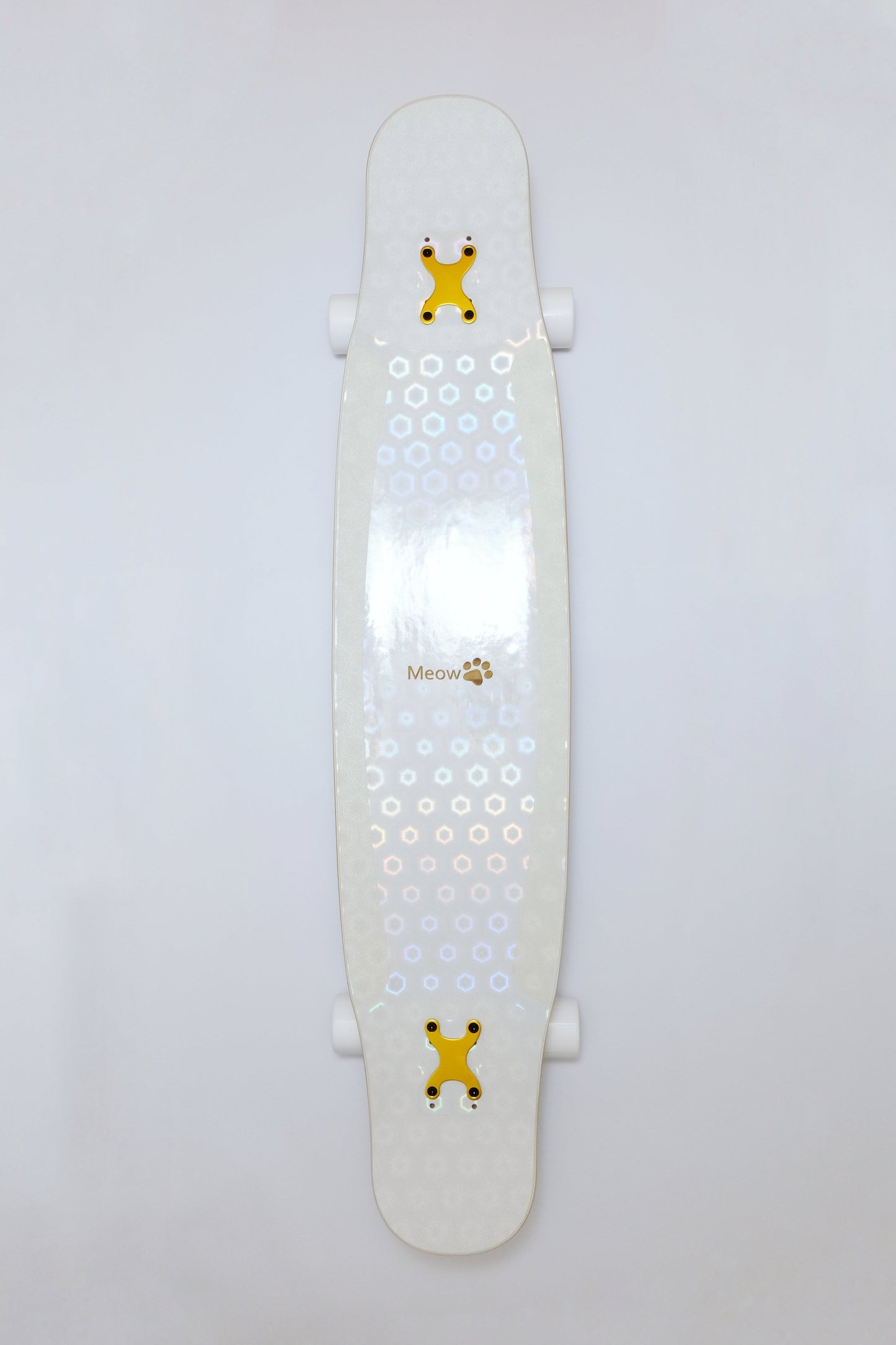 Rebirth 44.5" Laser White Candy Longboard - SkatebruhSG