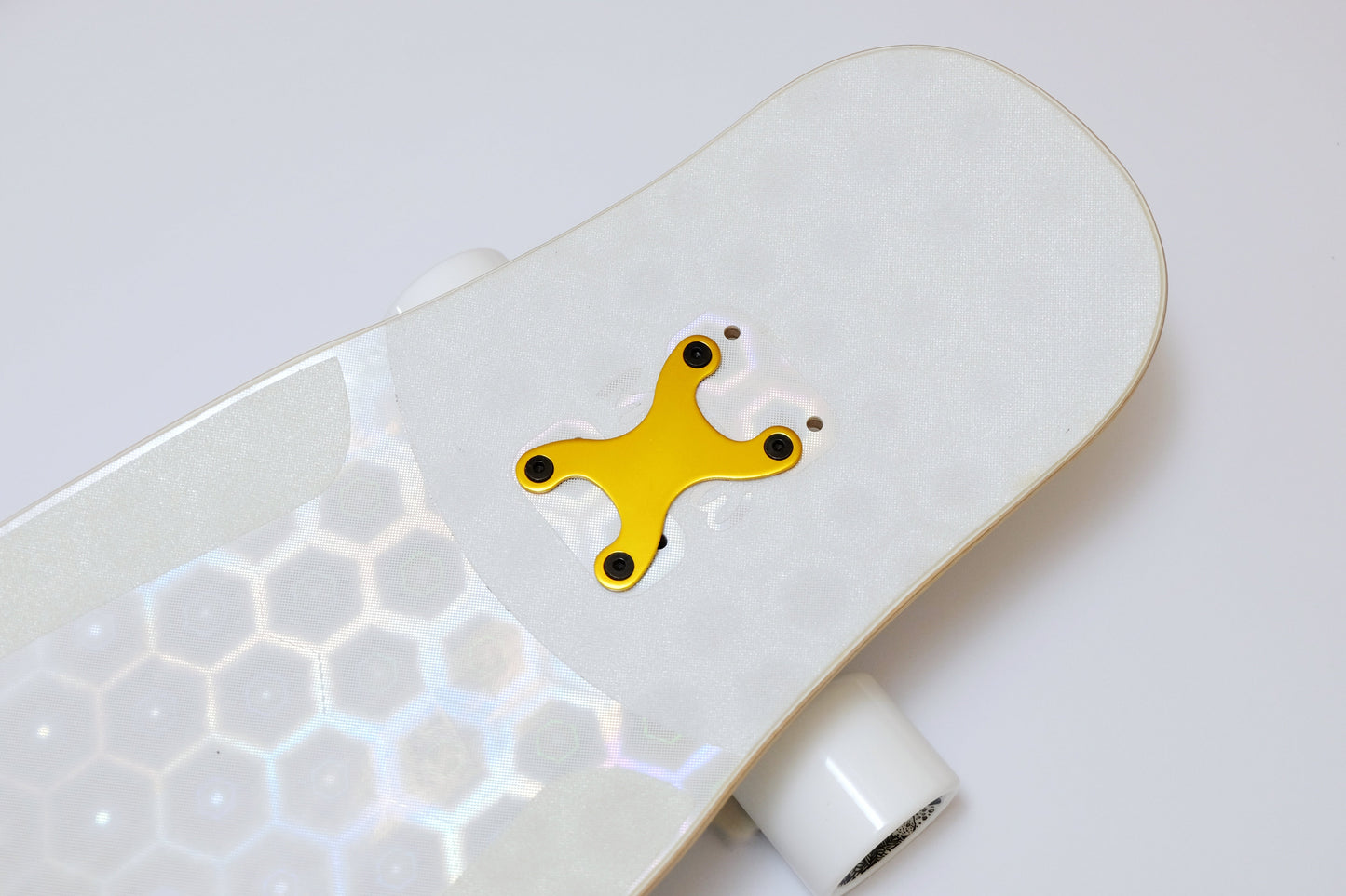 Rebirth 44.5" Laser White Candy Longboard - SkatebruhSG