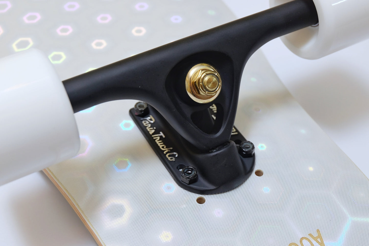 Rebirth 44.5" Laser White Candy Longboard - SkatebruhSG