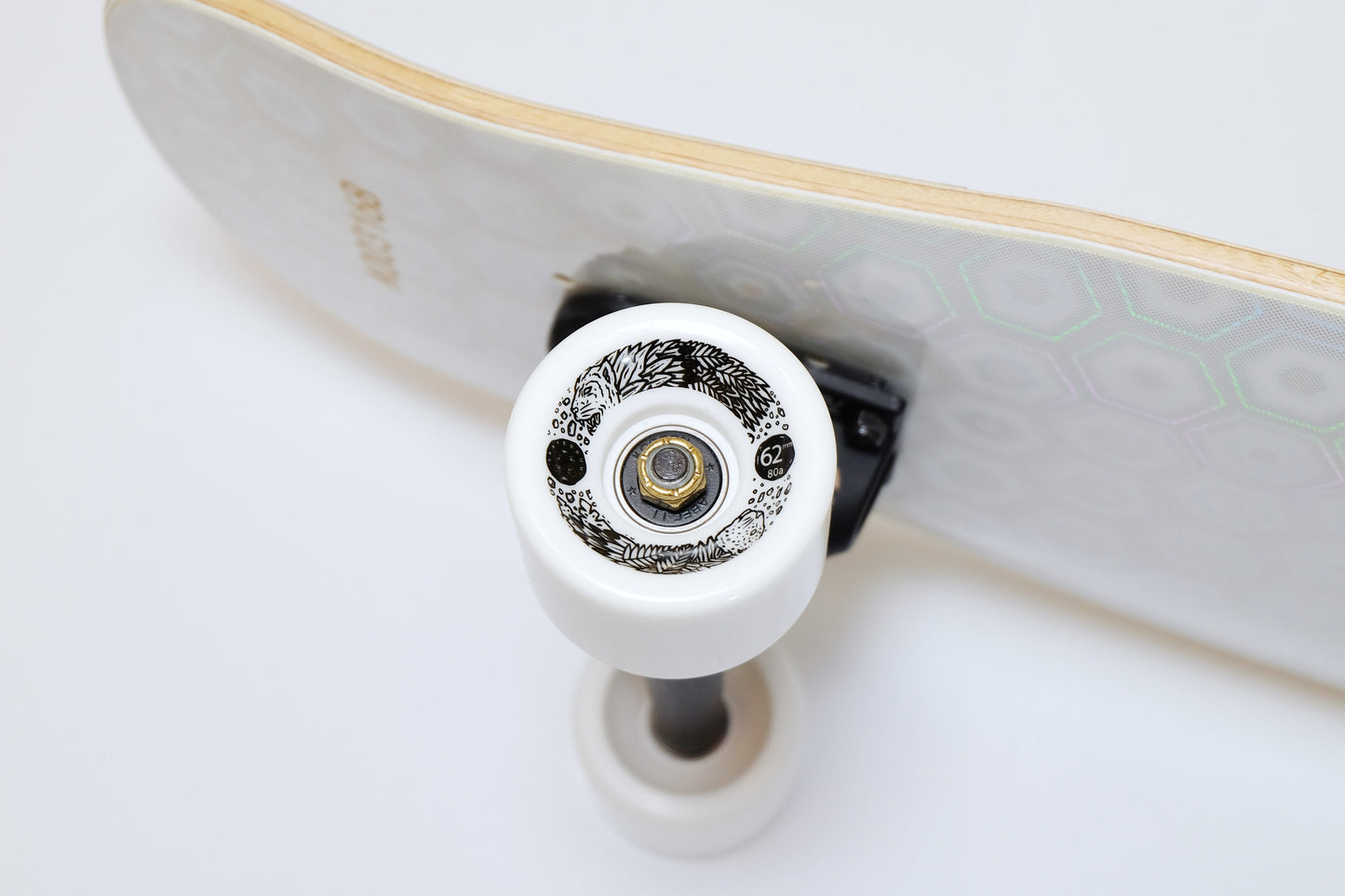 Rebirth 44.5" Laser White Candy Longboard - SkatebruhSG