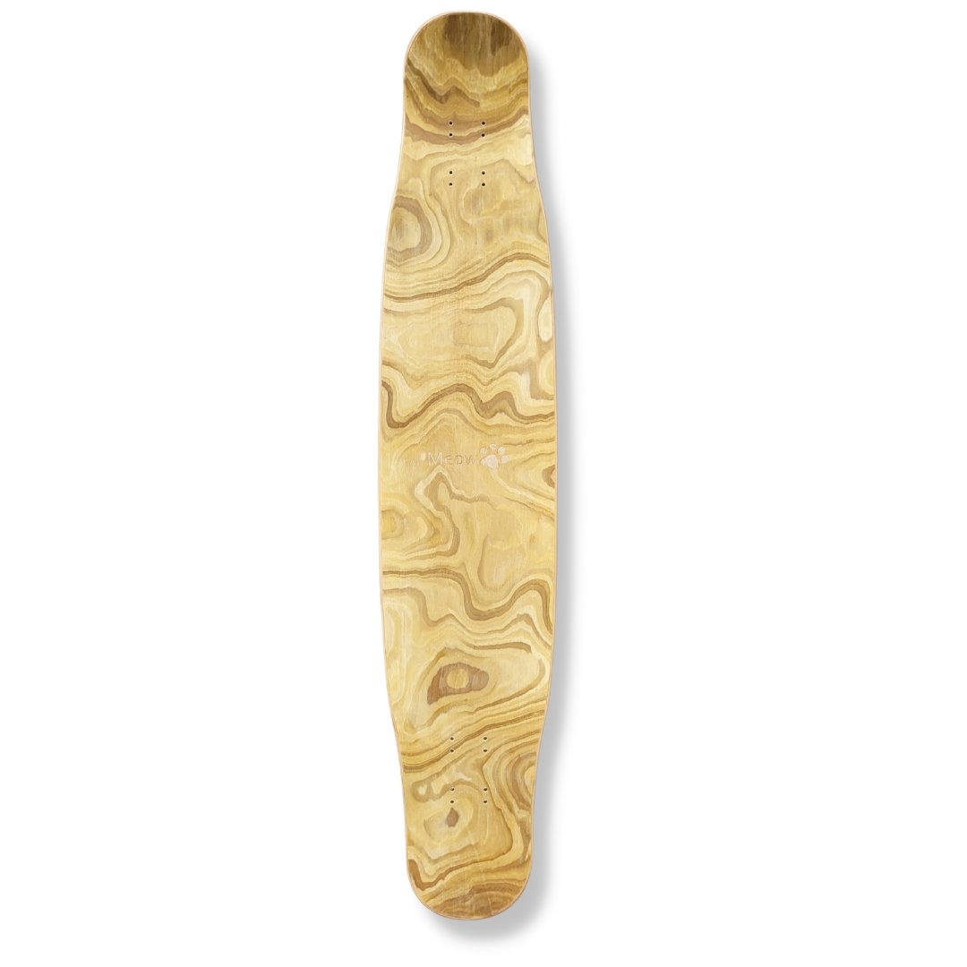 Rebirth 44.5" Light Woodgrain Longboard deck - Custom Longboard Builder - SkatebruhSG