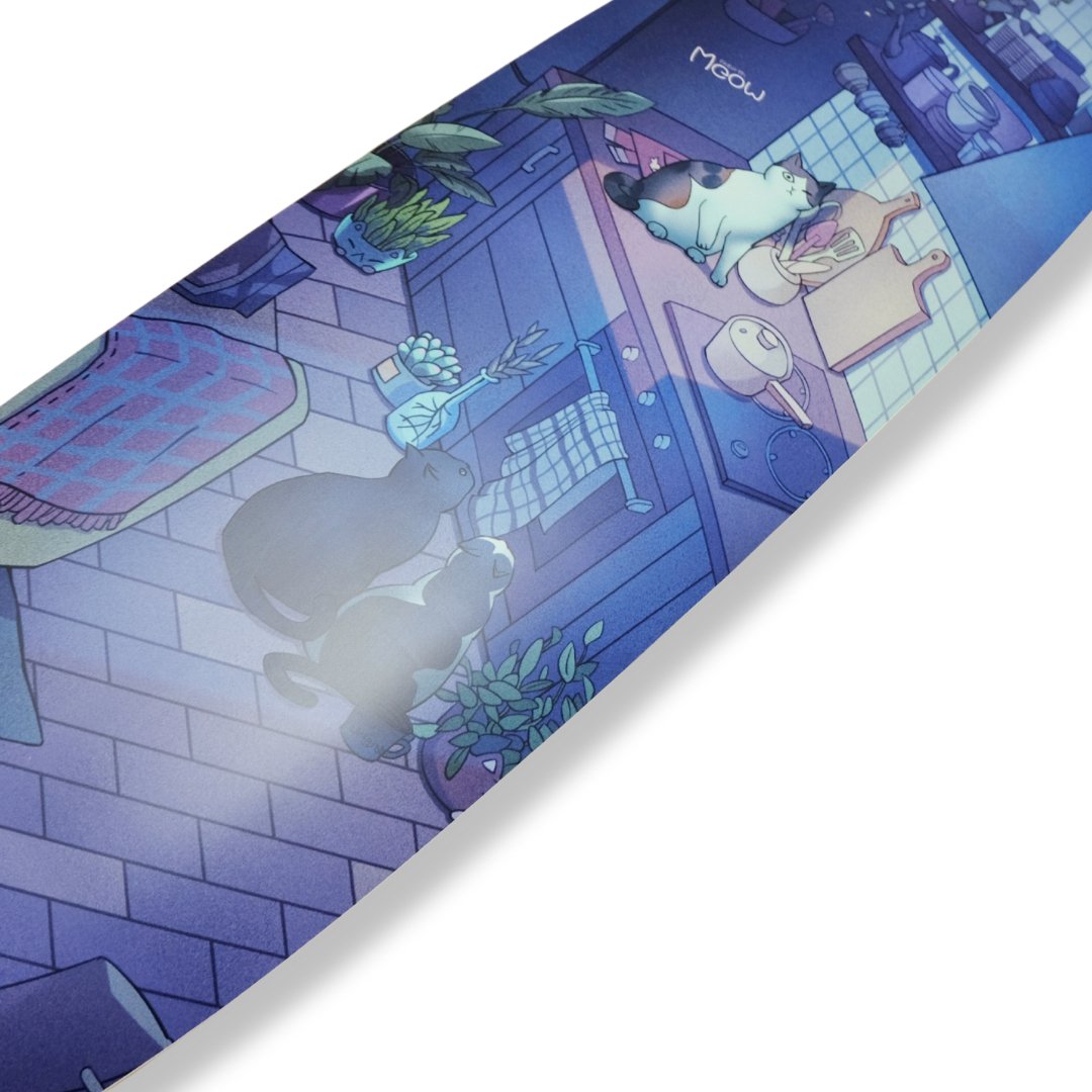 Rebirth 44.5" Meow Kitchen Longboard deck - SkatebruhSG
