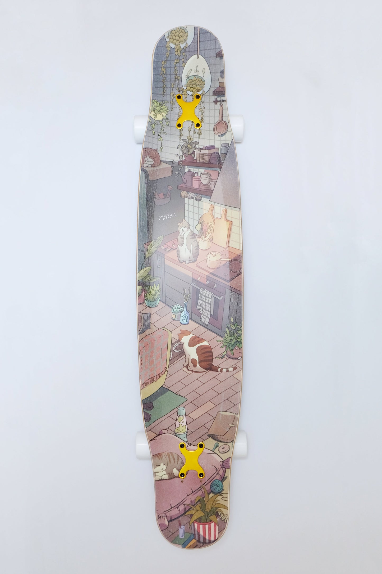 Rebirth 44.5" Meow Kitchen Longboard - SkatebruhSG