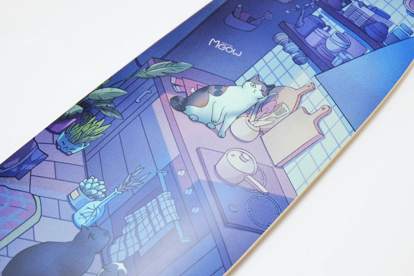 Rebirth 44.5" Meow Kitchen Longboard - SkatebruhSG