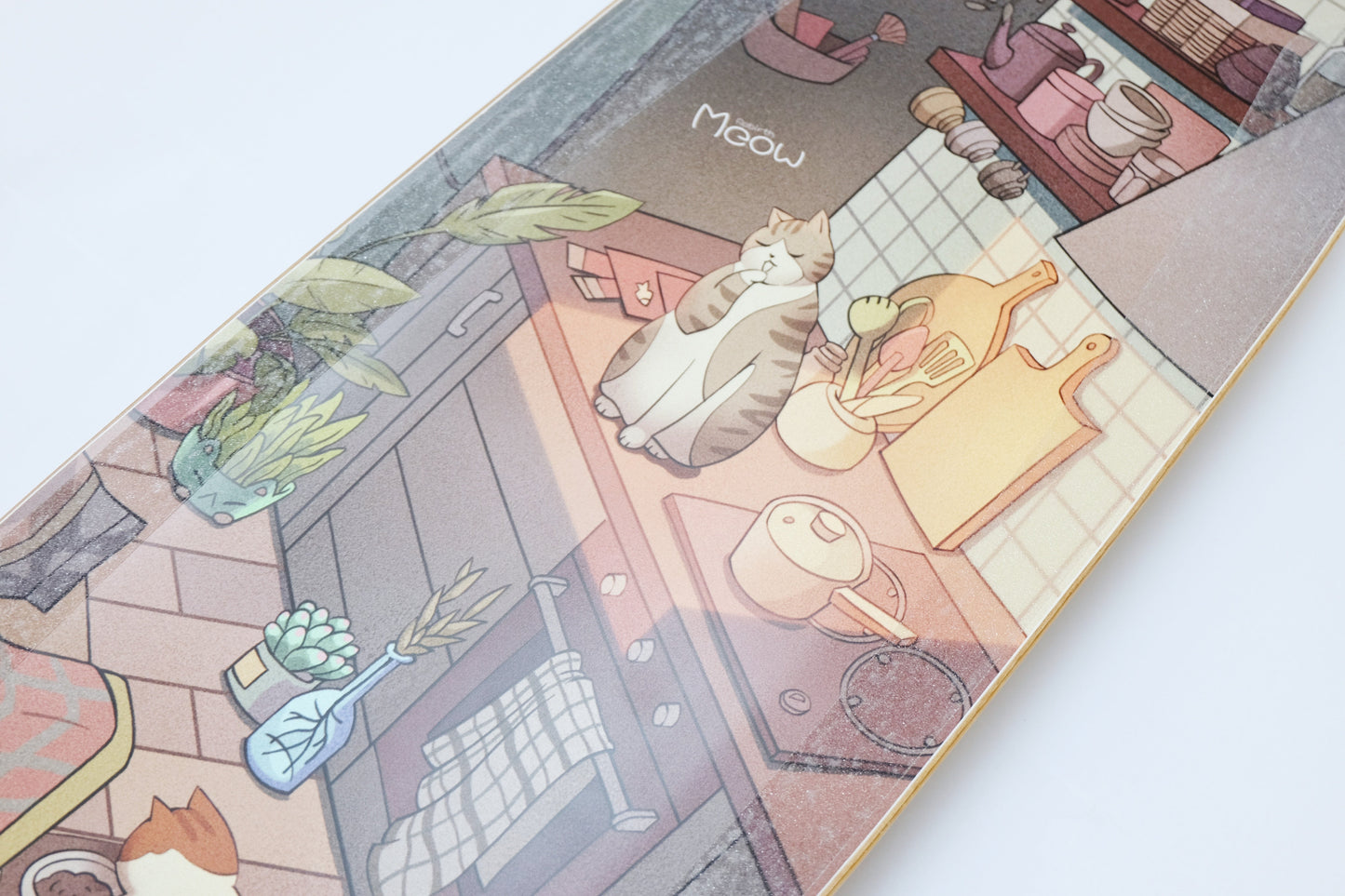 Rebirth 44.5" Meow Kitchen Longboard - SkatebruhSG