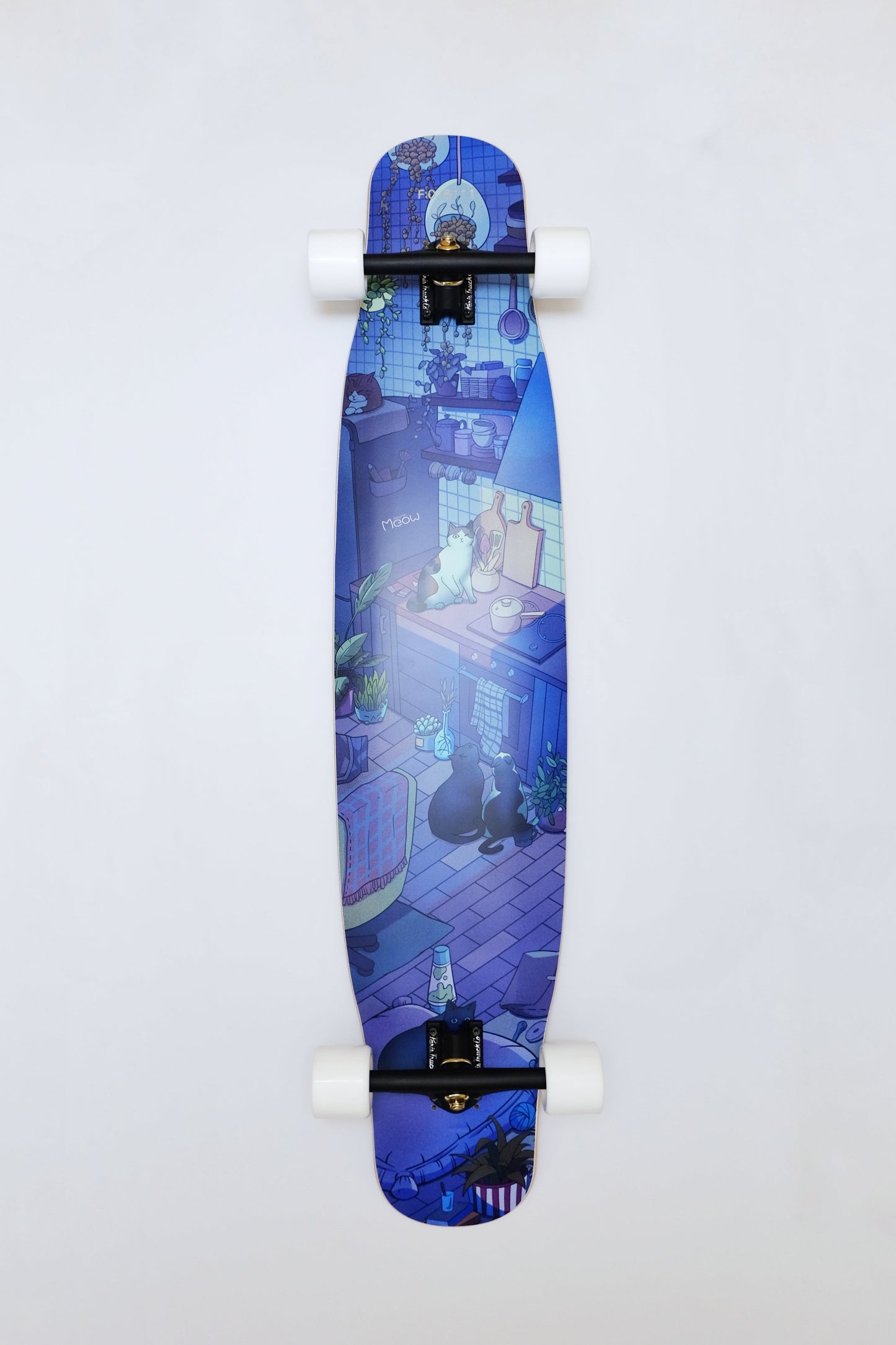 Rebirth 44.5" Meow Kitchen Longboard - SkatebruhSG