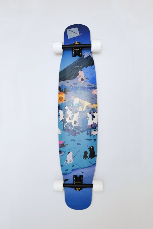 Rebirth 44.5" Meow Noodle House Longboard - SkatebruhSG
