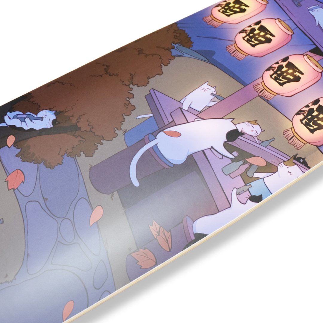 Rebirth 44.5" Meow Tavern Longboard deck - SkatebruhSG
