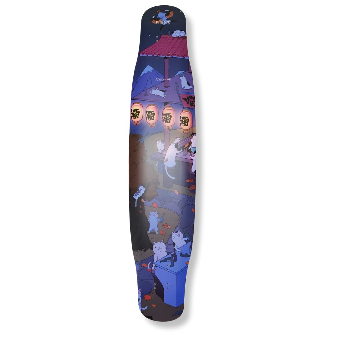 Rebirth 44.5" Meow Tavern Longboard deck - SkatebruhSG